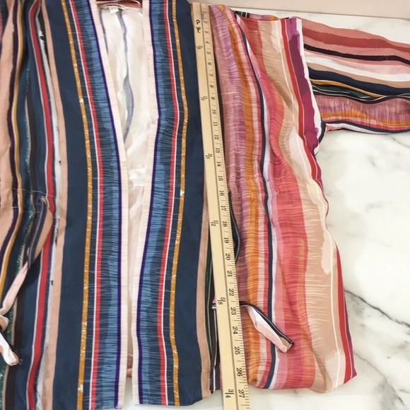 Koton Cream Striped Kimono Jacket Womens 13M 42 Open Front - Picture 15 of 16